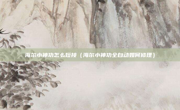 海尔小神功怎么短接（海尔小神功全自动如何修理）