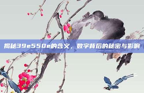 揭秘39e550e的含义,数字背后的秘密与影响