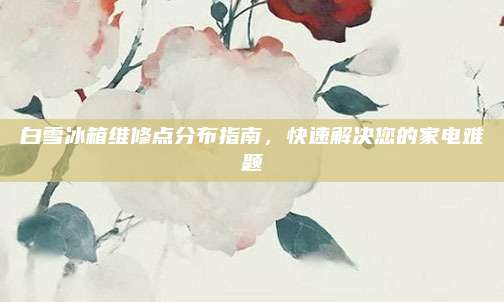 白雪冰箱维修点分布指南,快速解决您的家电难题