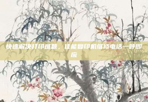 快速解决打印难题,佳能复印机维修电话一呼即应