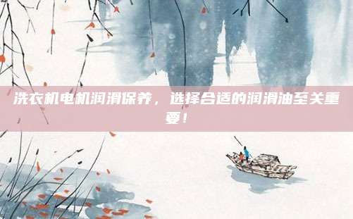洗衣机电机润滑保养,选择合适的润滑油至关重要!