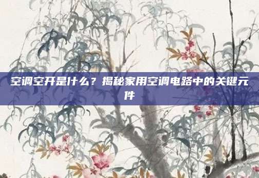 空调空开是什么?揭秘家用空调电路中的关键元件