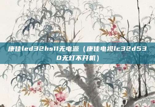 康佳led32hs11无电源（康佳电视lc32d530无灯不开机）