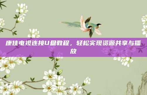 康佳电视连接U盘教程,轻松实现资源共享与播放