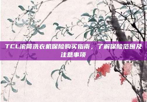 TCL滚筒洗衣机保险购买指南,了解保险范围及注意事项