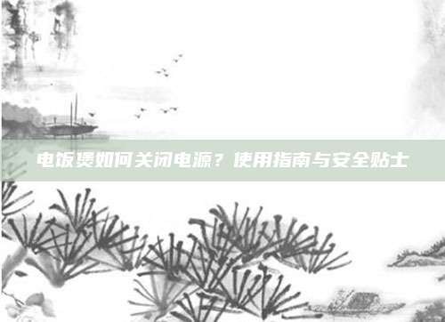 电饭煲如何关闭电源?使用指南与安全贴士