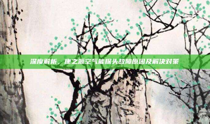 深度解析,康之源空气能探头故障原因及解决对策