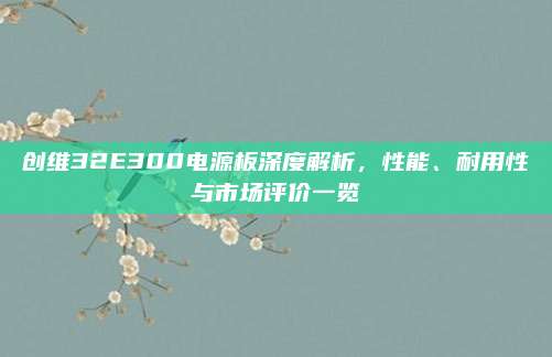 创维32E300电源板深度解析,性能、耐用性与市场评价一览