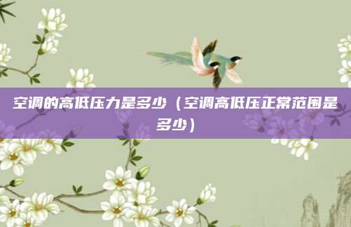空调的高低压力是多少（空调高低压正常范围是多少）