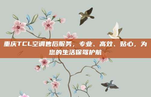 重庆TCL空调售后服务,专业、高效、贴心,为您的生活保驾护航