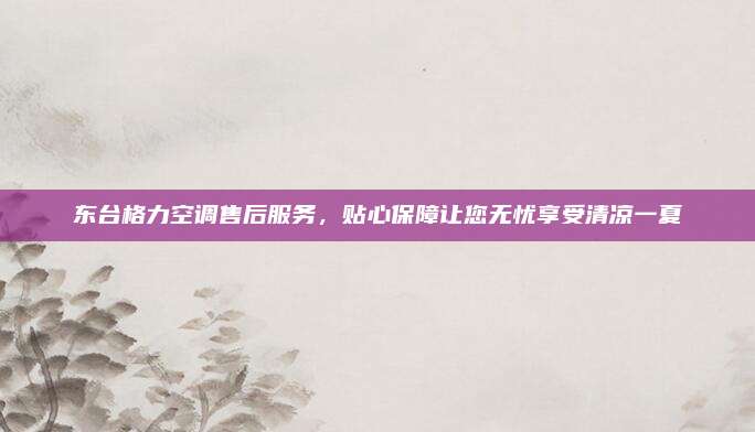 东台格力空调售后服务,贴心保障让您无忧享受清凉一夏