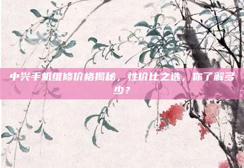 中兴手机维修价格揭秘,性价比之选,你了解多少?