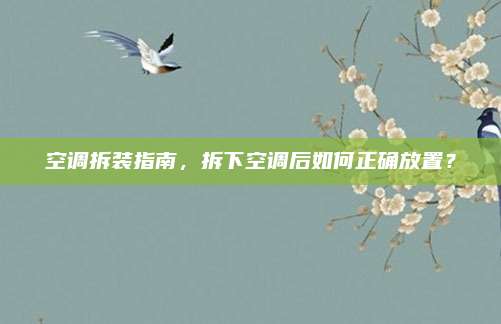 空调拆装指南,拆下空调后如何正确放置?