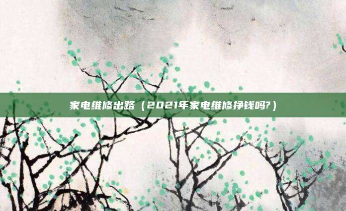 家电维修出路(2021年家电维修挣钱吗?)