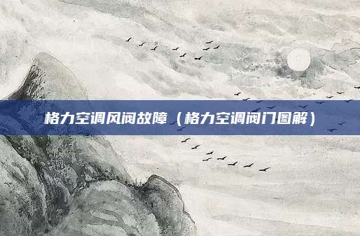 格力空调风阀故障（格力空调阀门图解）