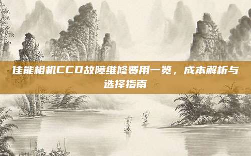 佳能相机CCD故障维修费用一览,成本解析与选择指南