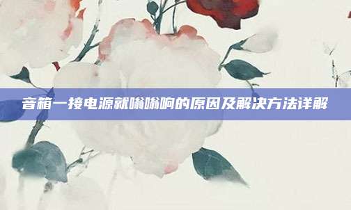 音箱一接电源就嗡嗡响的原因及解决方法详解