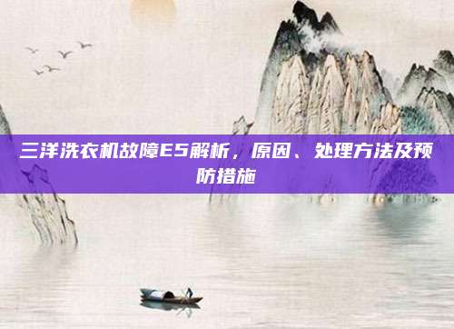三洋洗衣机故障E5解析,原因、处理方法及预防措施