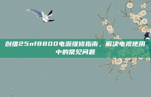 创维25nf8800电源维修指南,解决电视使用中的常见问题