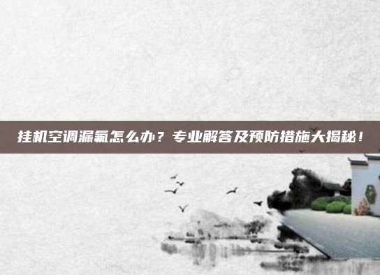 挂机空调漏氟怎么办?专业解答及预防措施大揭秘!