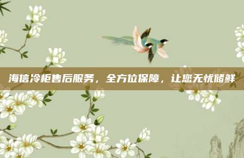 海信冷柜售后服务，全方位保障，让您无忧储鲜
