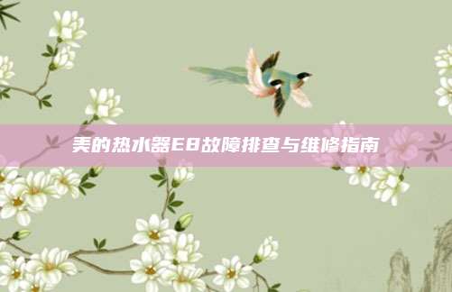美的热水器E8故障排查与维修指南