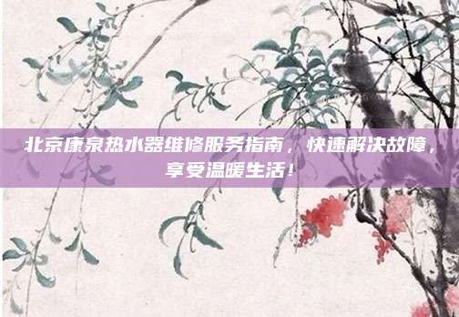 北京康泉热水器维修服务指南,快速解决故障,享受温暖生活!