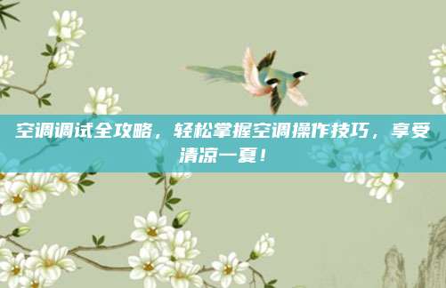 空调调试全攻略,轻松掌握空调操作技巧,享受清凉一夏!