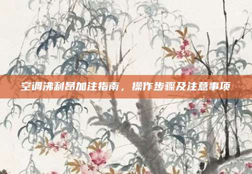 空调沸利昂加注指南,操作步骤及注意事项