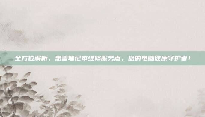 全方位解析,惠普笔记本维修服务点,您的电脑健康守护者!