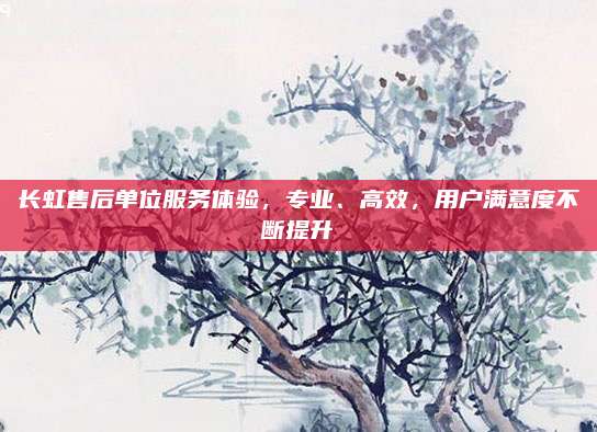 长虹售后单位服务体验,专业、高效,用户满意度不断提升