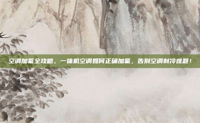 空调加氟全攻略,一体机空调如何正确加氟,告别空调制冷难题!