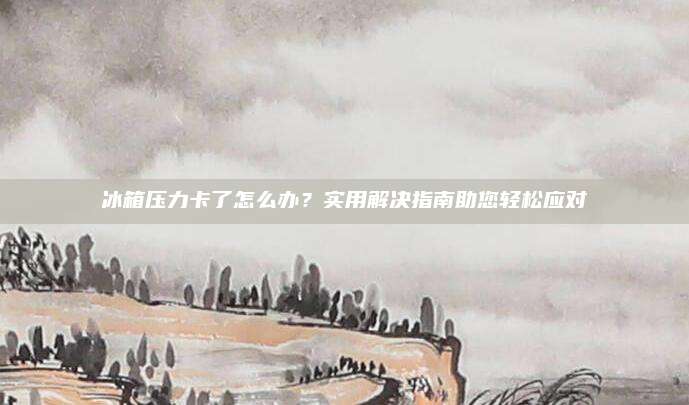 冰箱压力卡了怎么办?实用解决指南助您轻松应对