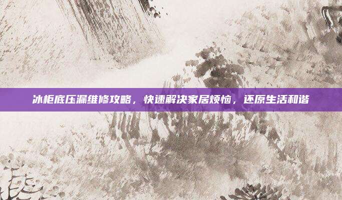 冰柜底压漏维修攻略,快速解决家居烦恼,还原生活和谐