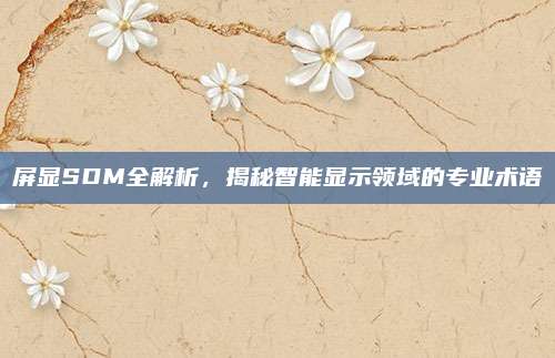 屏显SDM全解析，揭秘智能显示领域的专业术语
