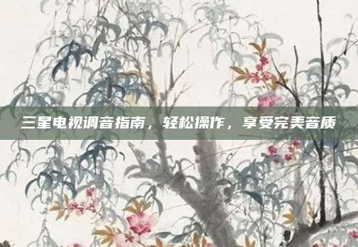 三星电视调音指南,轻松操作,享受完美音质