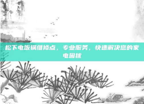 松下电饭锅维修点,专业服务,快速解决您的家电困扰