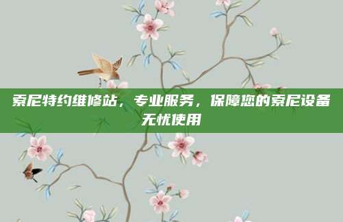 索尼特约维修站,专业服务,保障您的索尼设备无忧使用