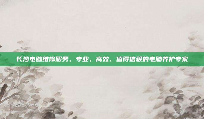 长沙电脑维修服务,专业、高效、值得信赖的电脑养护专家