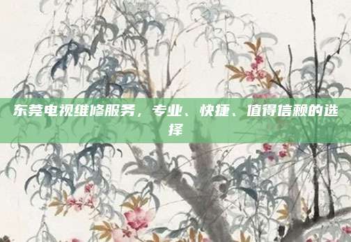 东莞电视维修服务,专业、快捷、值得信赖的选择