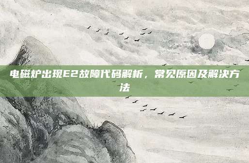 电磁炉出现E2故障代码解析，常见原因及解决方法