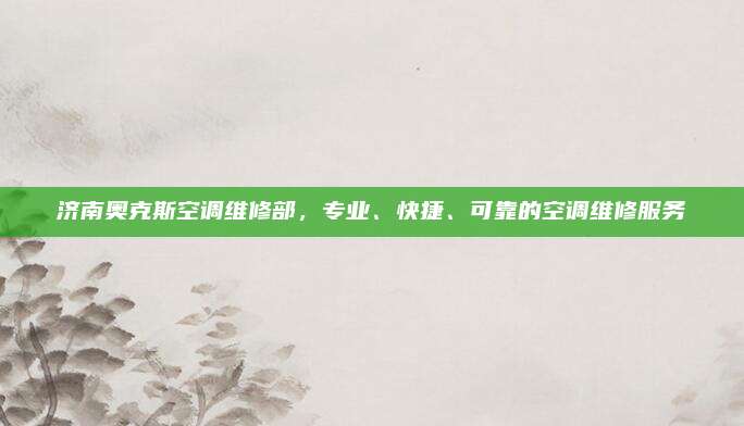 济南奥克斯空调维修部,专业、快捷、可靠的空调维修服务