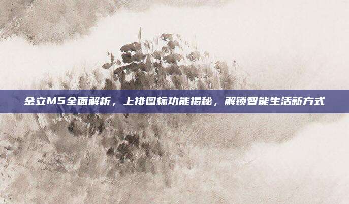 金立M5全面解析,上排图标功能揭秘,解锁智能生活新方式