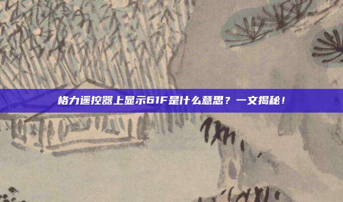 格力遥控器上显示61F是什么意思?一文揭秘!