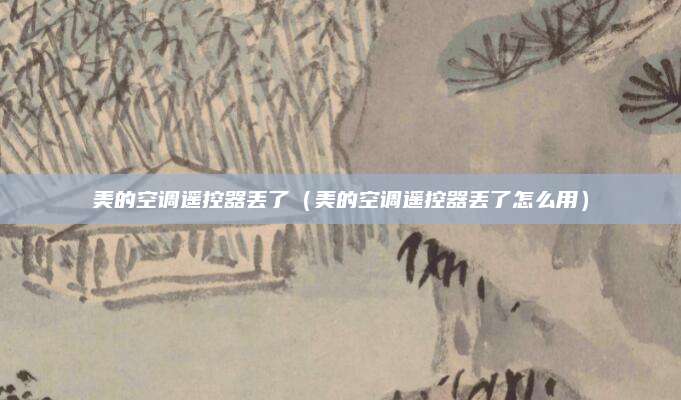美的空调遥控器丢了(美的空调遥控器丢了怎么用)