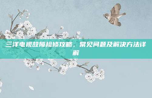 三洋电视故障检修攻略,常见问题及解决方法详解