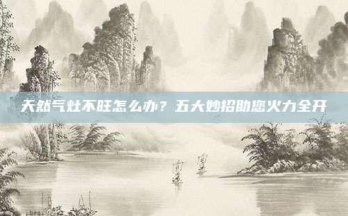 天然气灶不旺怎么办?五大妙招助您火力全开