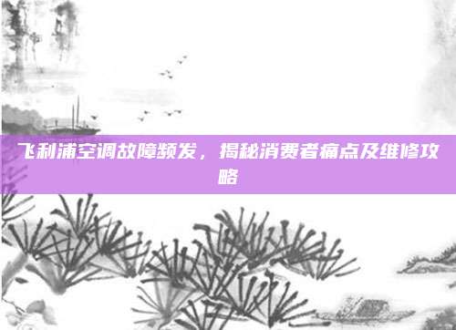 飞利浦空调故障频发,揭秘消费者痛点及维修攻略