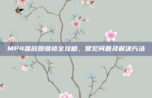 MP4播放器维修全攻略,常见问题及解决方法