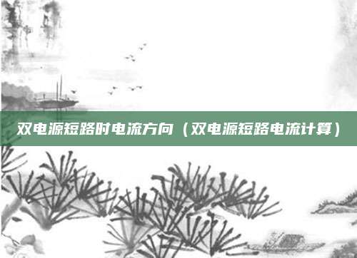 双电源短路时电流方向(双电源短路电流计算)